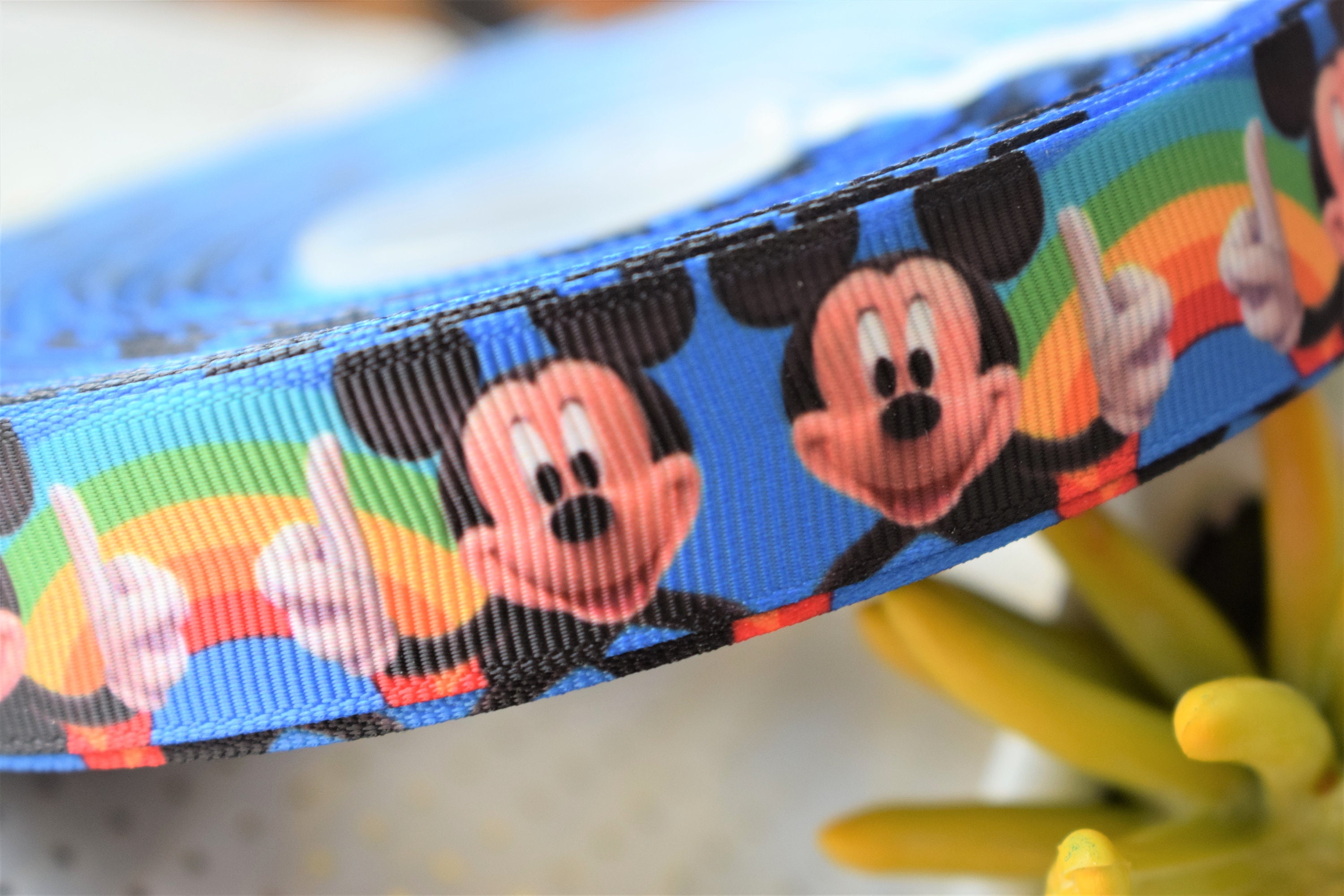 Mickey Mouse Ribbon Disney Ribbon Red Yellow Black White | Etsy