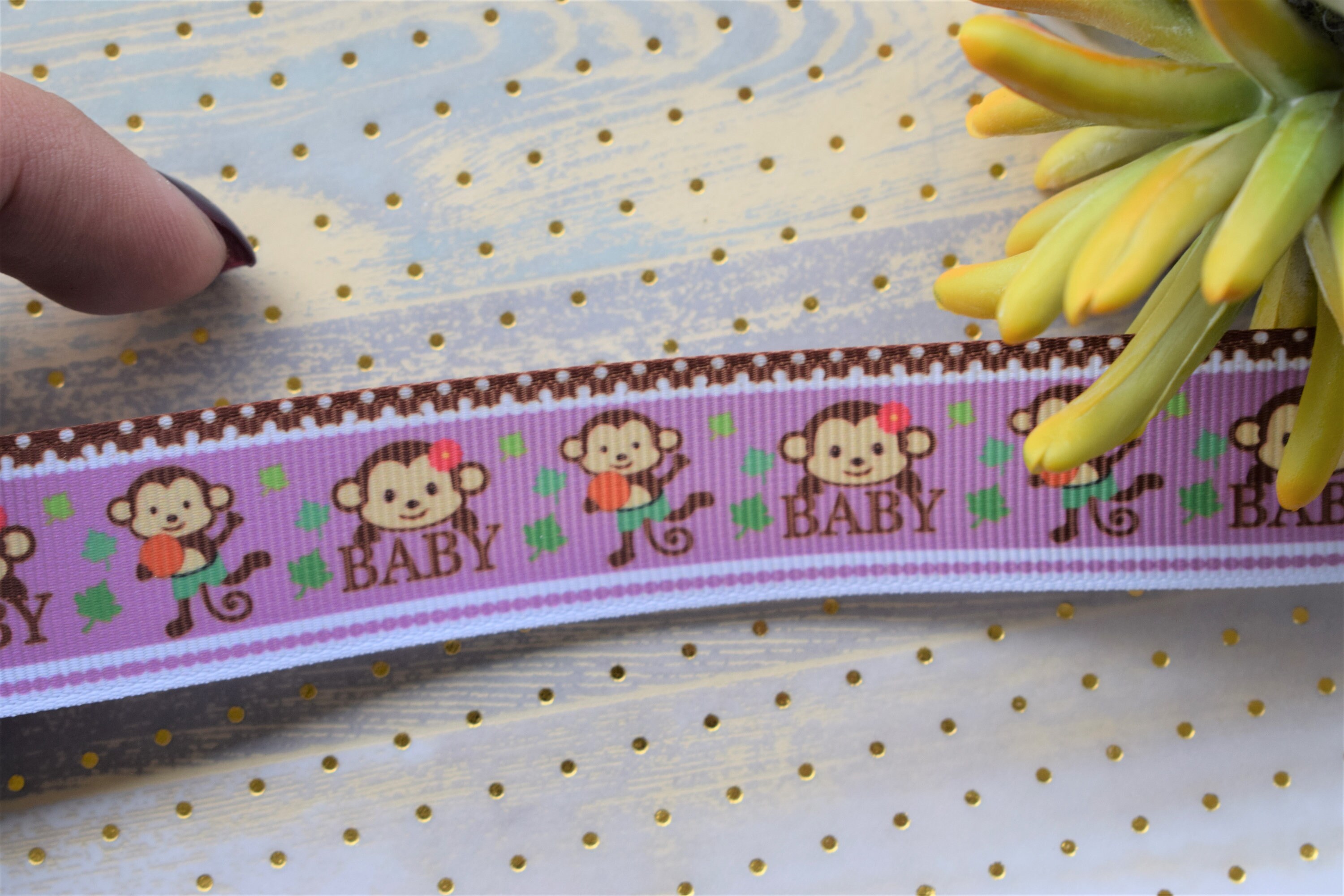 Girl Monkey Baby Shower Ribbon, Baby Monkey Ribbon, Monkey Jungle ...