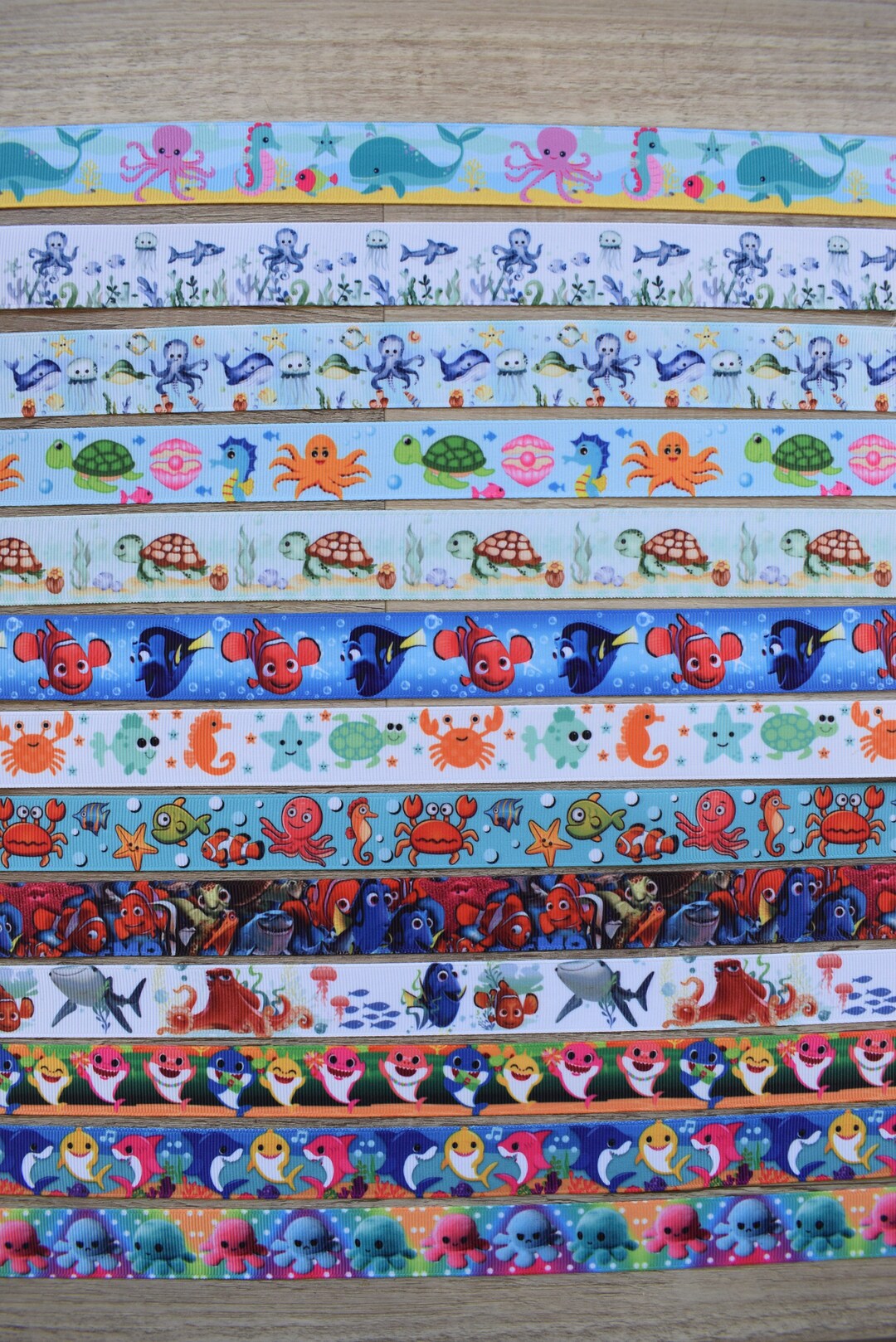 Under the Sea Ribbon, Girl Turtle Crab Starfish Ribbon, Turtle and Fish ...