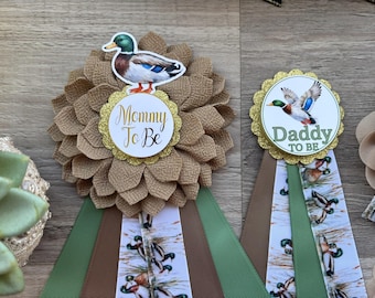Baby-Dusche mit Stockente, Stockenten-Anstecknadel, Pin mit Stockente, Mama, Anstecknadel, Stockentenfamilie, Willkommens-Pin, individuelle Bestellung