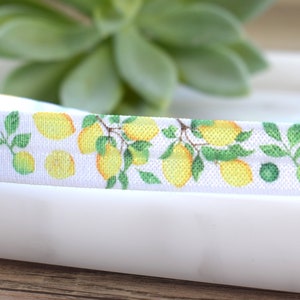 FOE élastique de fruit de citron, ruban de fruit de citron, ruban élastique d’été de chaux, faveurs élastiques || 3 mètres de ruban - 5/8" (16 mm)