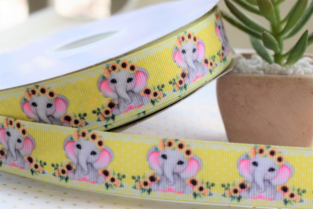 Pink Elephant Ribbon Sunflower Pink Elephant Ribbon, Yellow Sunflower Ribbon, Sunflower ...