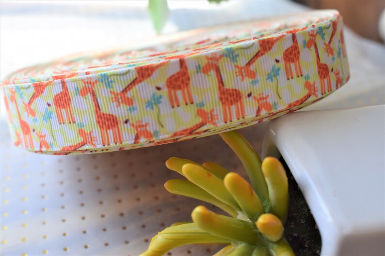 Gitaffe Ribbon Giraffe Grosgrain Ribbon Boy Baby Safari Ribbon Giraffe - Etsy