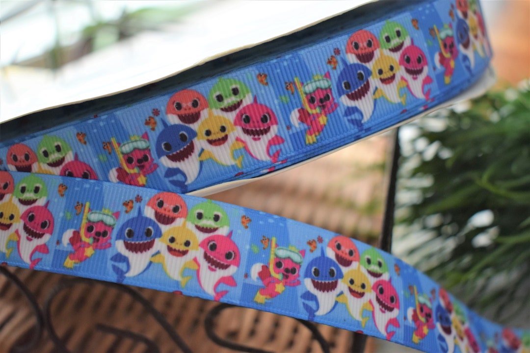 Shark Ribbon, Under the Sea Ribbon, Grosgrain Ribbon || 3 Yards of ...