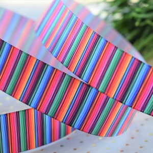 Serape Ribbon, Mexican Baby Shower Ribbon, Mexican Ribbon, Red Serape Grosgrain Ribbon || 3 Yards of Ribbon - 7/8&quot; (22mm)