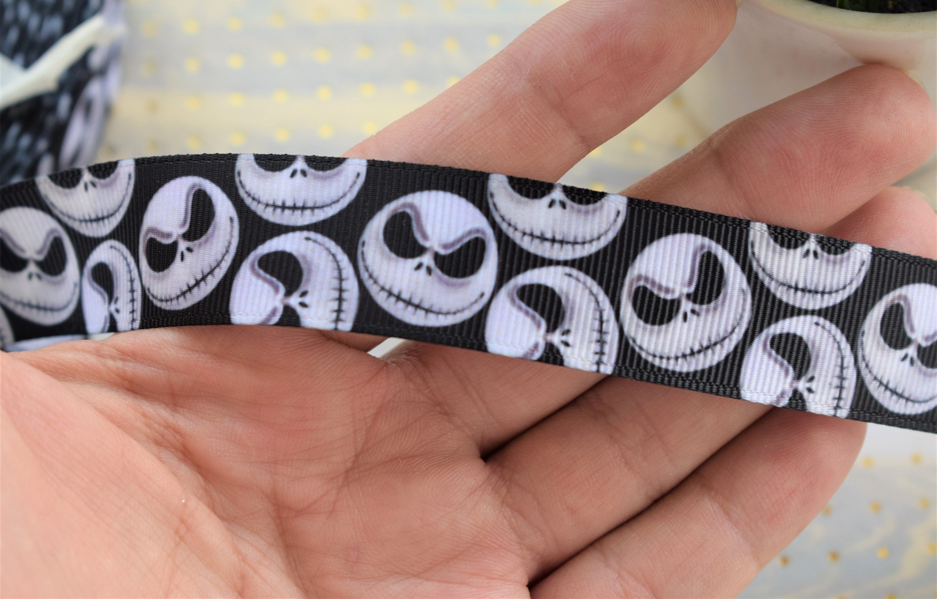 Jack Face Ribbon Nightmare Before Christmas Halloween Etsy Canada