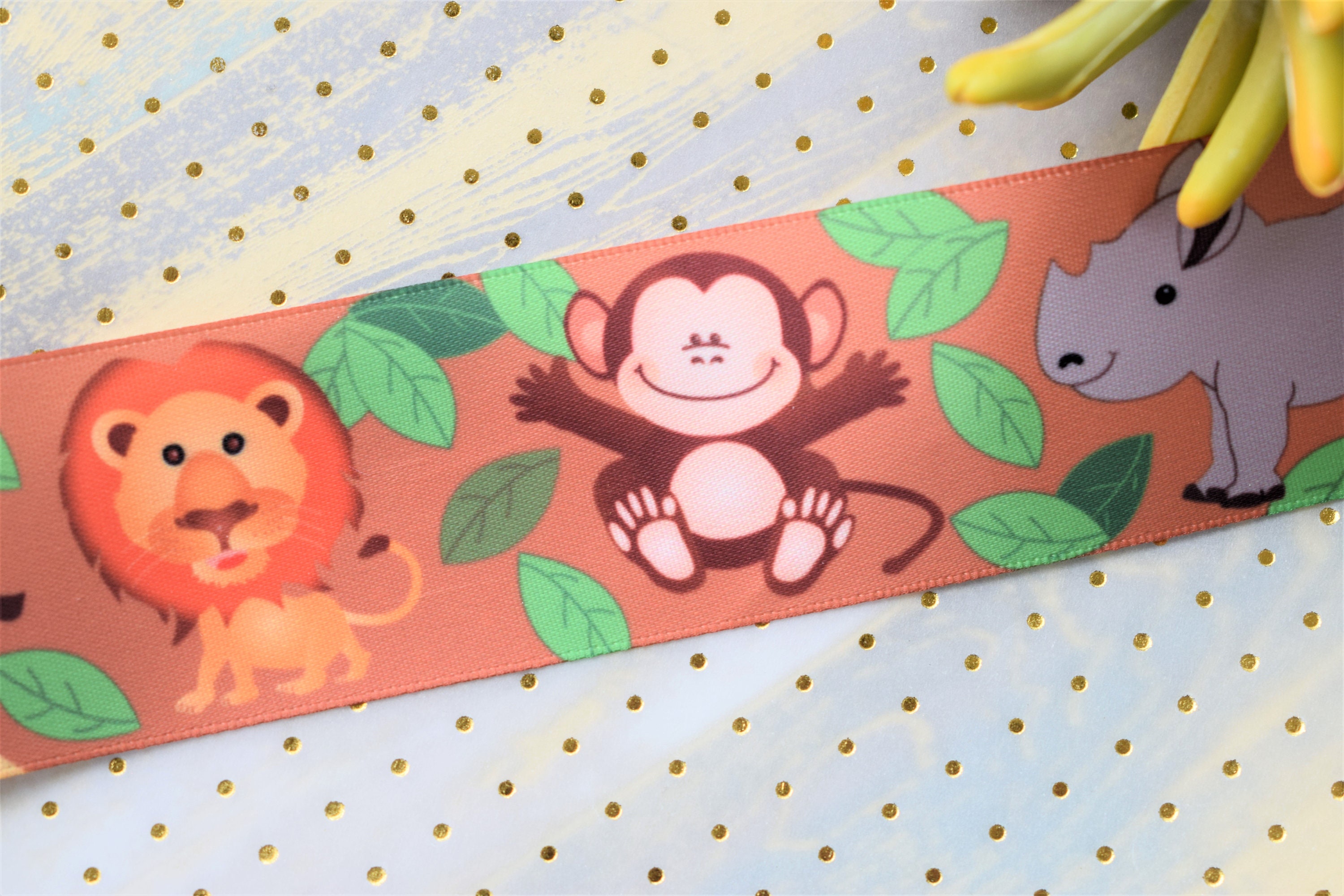 Jungle Safari Ribbon, Boy Baby Safari Ribbon, Safari Jungle Monkey ...