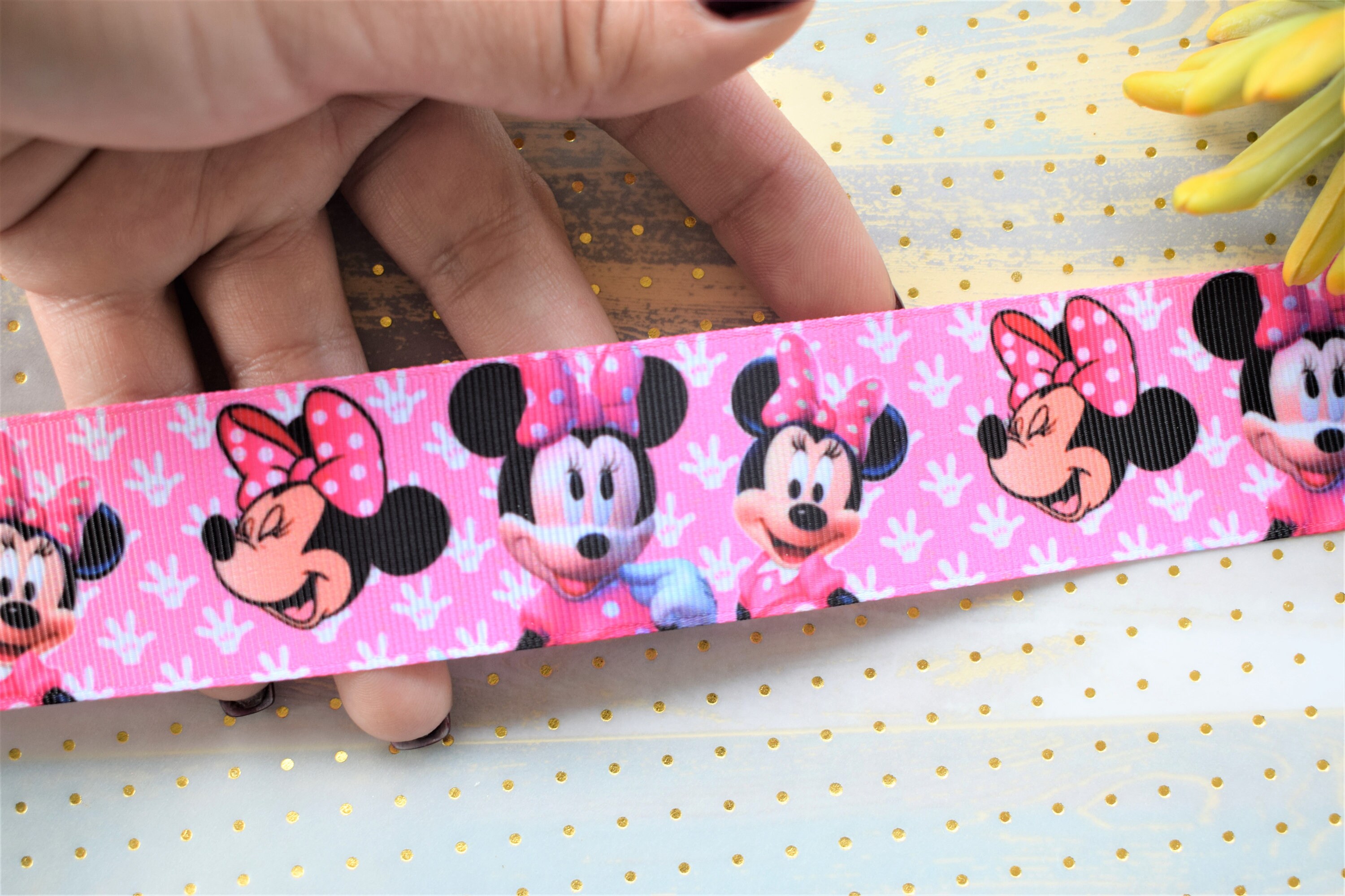Minnie Mouse Ribbon Minnie Mouse Ribbon Pink Black Girl | Etsy