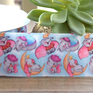 Dumbo Elephant Grosgrain Ribbon, Elephant Circus Party Ribbon  || 3 Yards of Ribbon - 2&quot; (50mm)