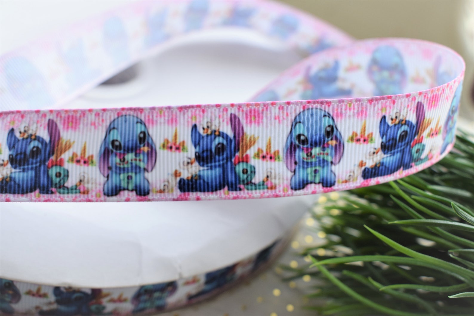 Lilo and Stitch Cartoon Character Ribbon and Stitch Grosgrain Etsy