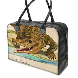 Handgefertigte italienische Lederbesatz Atemberaubende Old World Gator Weekender, Designer Artisan Handmade In London, Handgemacht / Sporttasche Gepäck, zwei Größen