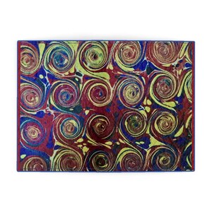 Luxe lederen paspoorthouder Swirl Designer Print