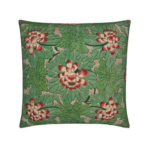 Lovely Luxury Linen Throw Pillow Japanese Block Print Antique Print,Handcrafted In London,Two sizes, Choice of Filling,Feather