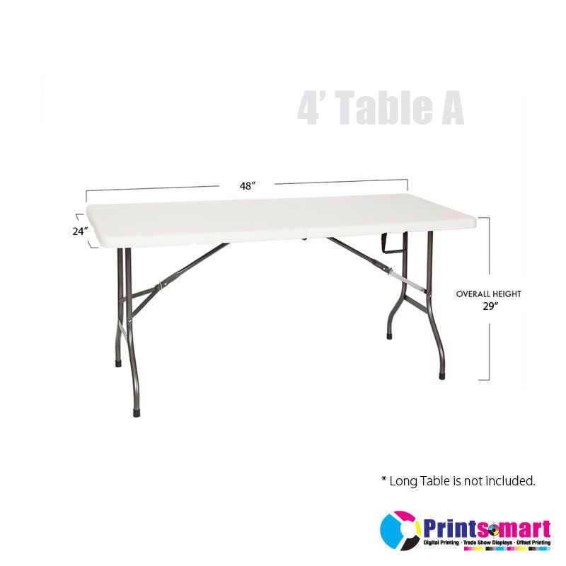 4ft Custom Fitted Table Covers Custom Full Color Printing Tablecloths