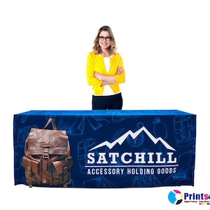 6ft Full Color Custom Printed Fitted Table Cover Personalized Trade Show Table Cloth Advertising Banner Printing
