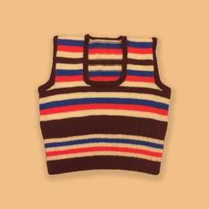 Vintage-Looking Striped Sweater Vest
