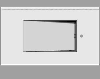 Rampe d'accès pour lavabo en béton beige (110 cm x 65 cm x 10 cm) + 3 panneaux muraux (65 cm x 83 cm x 2 cm). Lavabo en béton, dimensions sur mesure.