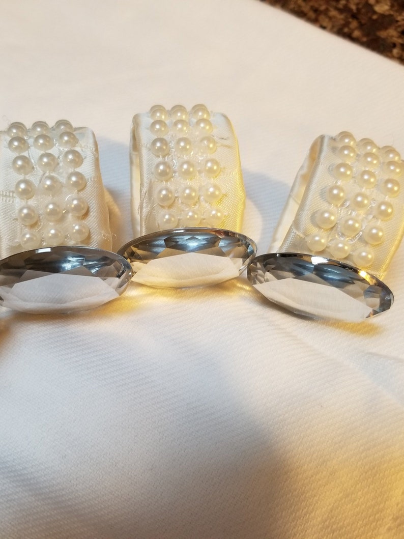 Elegant Pearl Napkin Rings Etsy