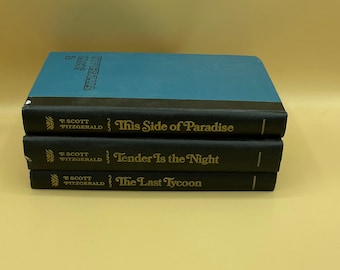 Set of 3 F Scott Fitzgerald Hardback  Books Tender is the Night The Last Tycoon and This Side of Paradise