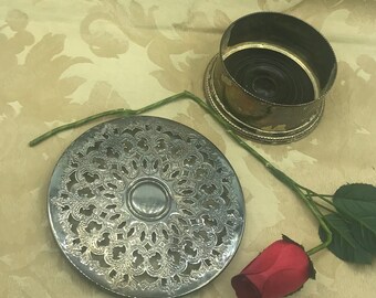 Silver plated Trivet and Wine bottle holder