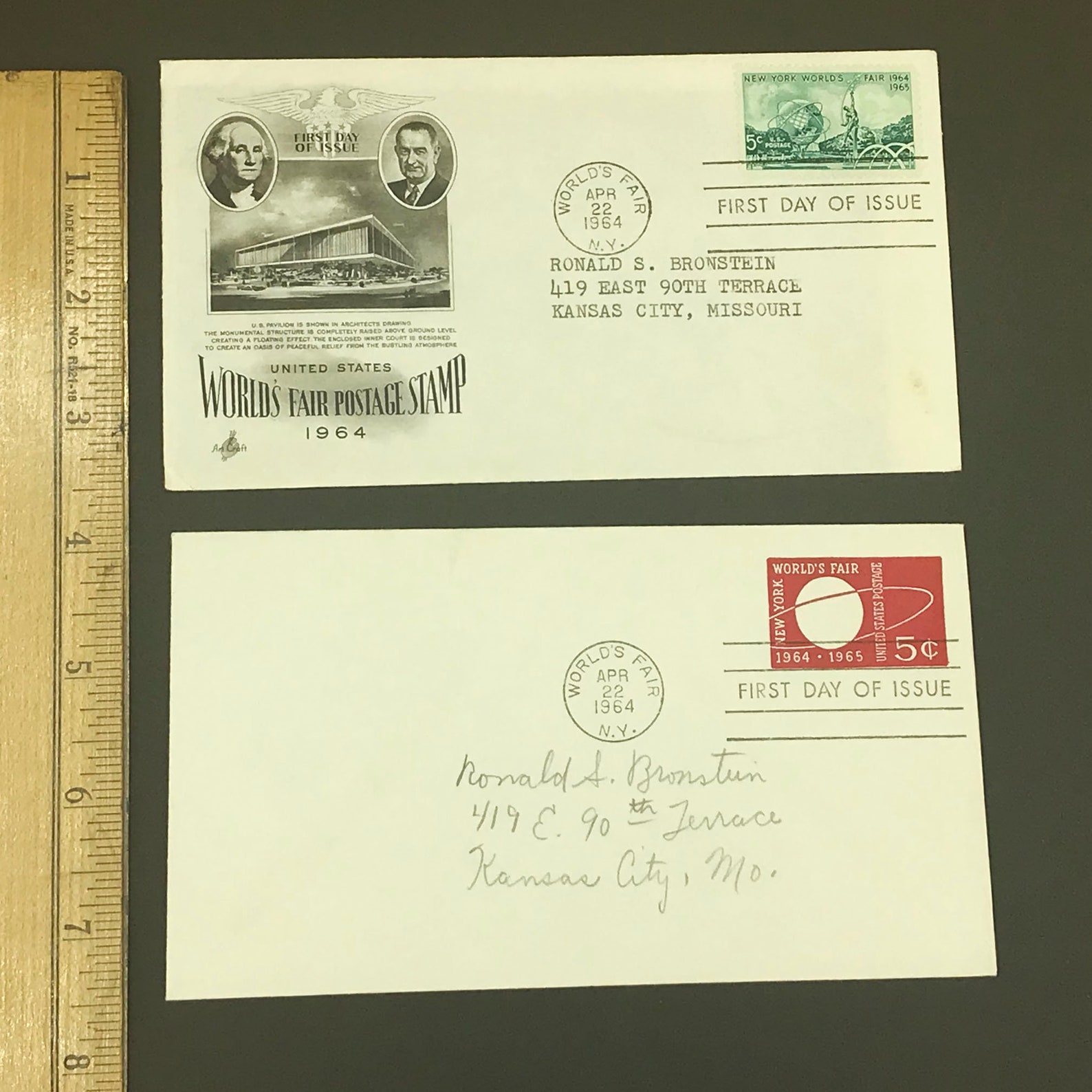 New York Worlds Fair 1964 First Day Issue Stamps on Envelopes Etsy