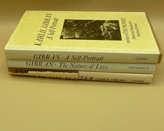 Set of 3 Kahlil Gibran Books  from 1950's to 70's   the Voice of the Master  The Nature of Love and A Self -Portrait