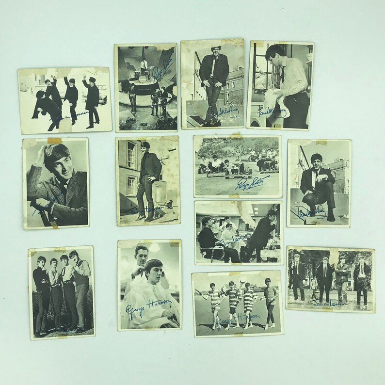 Beatles Trading Cards Topps 1964 13 Cards From Series 1 And Etsy