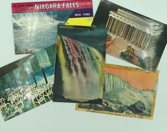 Vintage Niagara Falls Postcards  from  1940's to 70's All unused  for Mixed Media Travel and Junk Journals Collage