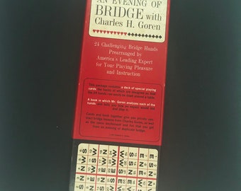 An Evening of Bridge with Charles H. Goren  1959 Learning set with cards and instructions