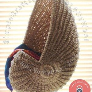 Nautilus Shell Crochet Basket Photo PDF Crochet Pattern, Detailed Photo Tutorial, Simple Crochet Pattern image 4