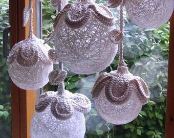 Décoration de boule de fleurs Light PDF Crochet Pattern
