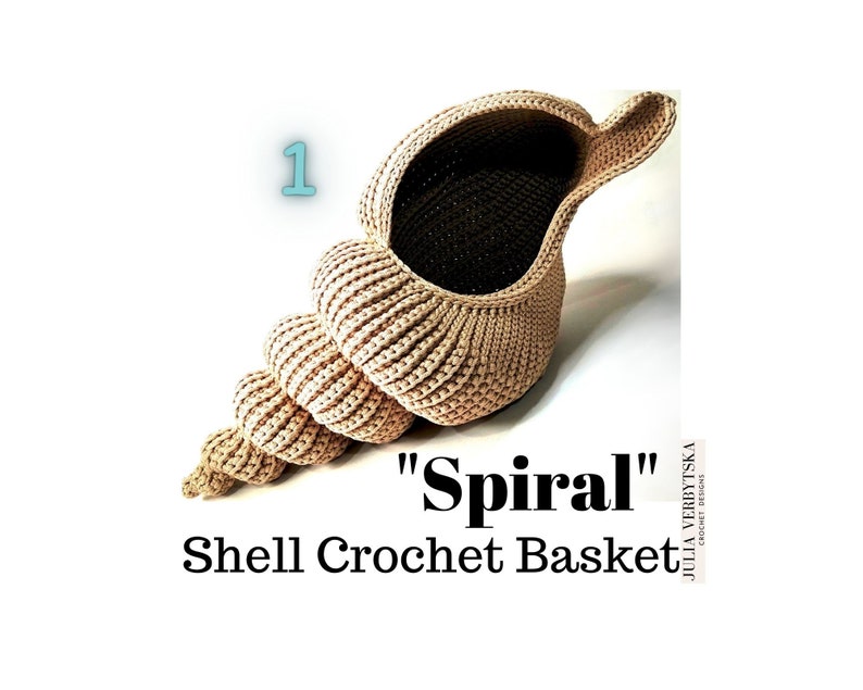 Entire 5 Seashell Basket Collection PDF Crochet Patterns 5 DIY projects for your sea themed home, ocean or beach decor, great gift idea image 2