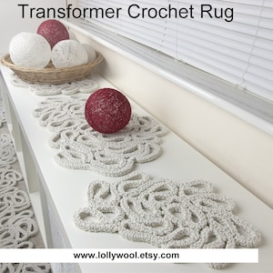 Transformer Crochet Rug PDF Tutorial, Home Decor and Accessory