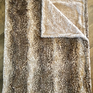 Fawn Fur Minky Blanket
