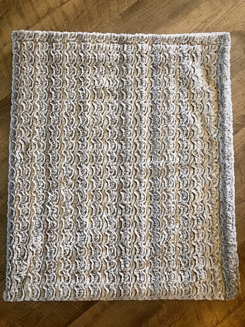 Double Sided Minky Cuddle Paloma Blanket steel Gray Etsy