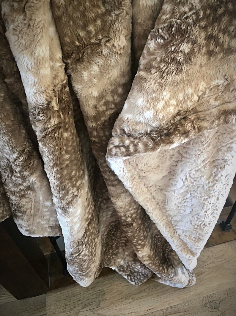 Fawn Fur Minky Blanket - Etsy