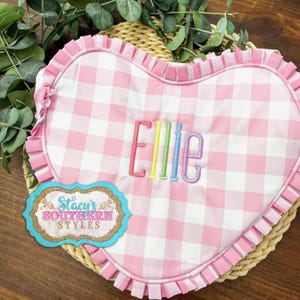 Heart Gingham Backpack - Etsy display picture 1
