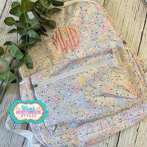 Floral Backpack, Cute Girl's Backpack, Fun School Backpack, Floral Lunch Kit, Floral Lunch Box