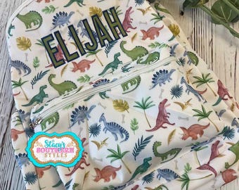 Dinosaur Backpack, Love Dinosaurs Backpack, Fun School Backpack, Dinosaur Lunch Kit, Dinosaur Lunch Box