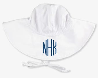 Sombrero de sol personalizado, sombrero de sol con monograma, sombrero de sol bonito para bebés, sombrero de sol bordado, sombrero de sol para niños pequeños, sombrero para vacaciones en la playa
