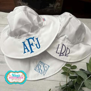 Personalized Sun Hat, Monogrammed Sun Hat, Cute Sun Hat for Babies, Embroidered Sun Hat, Toddler Sun Hat, Beach Vacation Hat