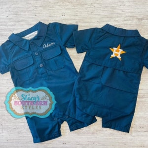 Houston Astros Fishing Romper, Houston Astros Fishing Shirt, Astros Baby Gear, Astros Kid's Shirt