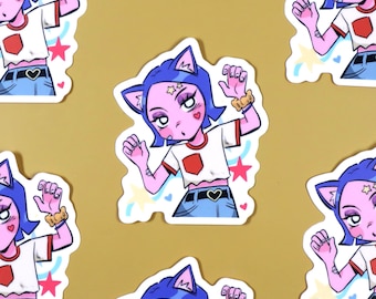 Mew Cat - Cat Girl - Sticker