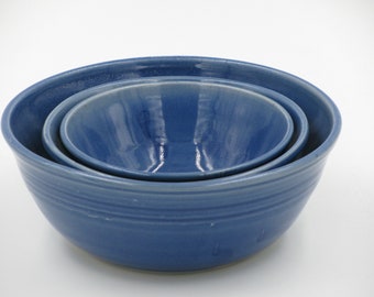 Trio de Blue Bowls