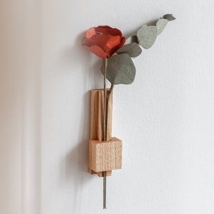 Hirondelle in chesnut. Stem vase for your dried flowers. Handmade in France image 5