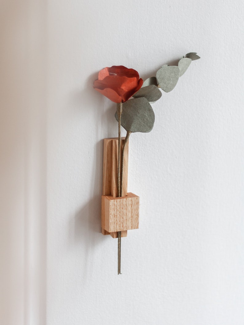 Hirondelle in chesnut. Stem vase for your dried flowers. Handmade in France image 5