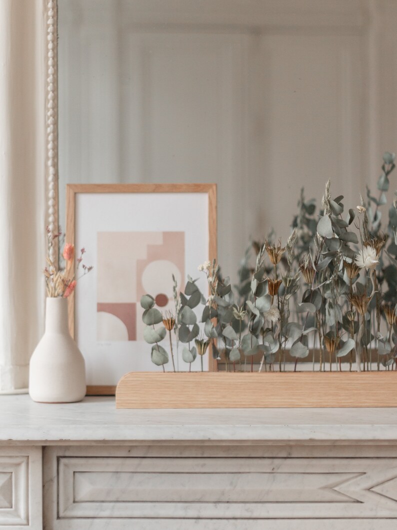 Gllu – Support en bois pour fleurs séchées. Gllu – Support en bois pour fleurs séchées.