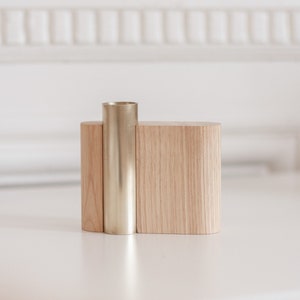 Wooden candle holder image 1