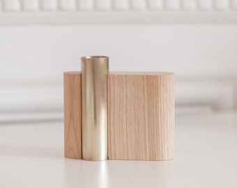 Wooden candle holder