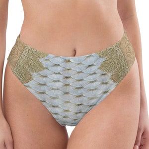 Mermaid High Waisted Bikini Bottom Recycled